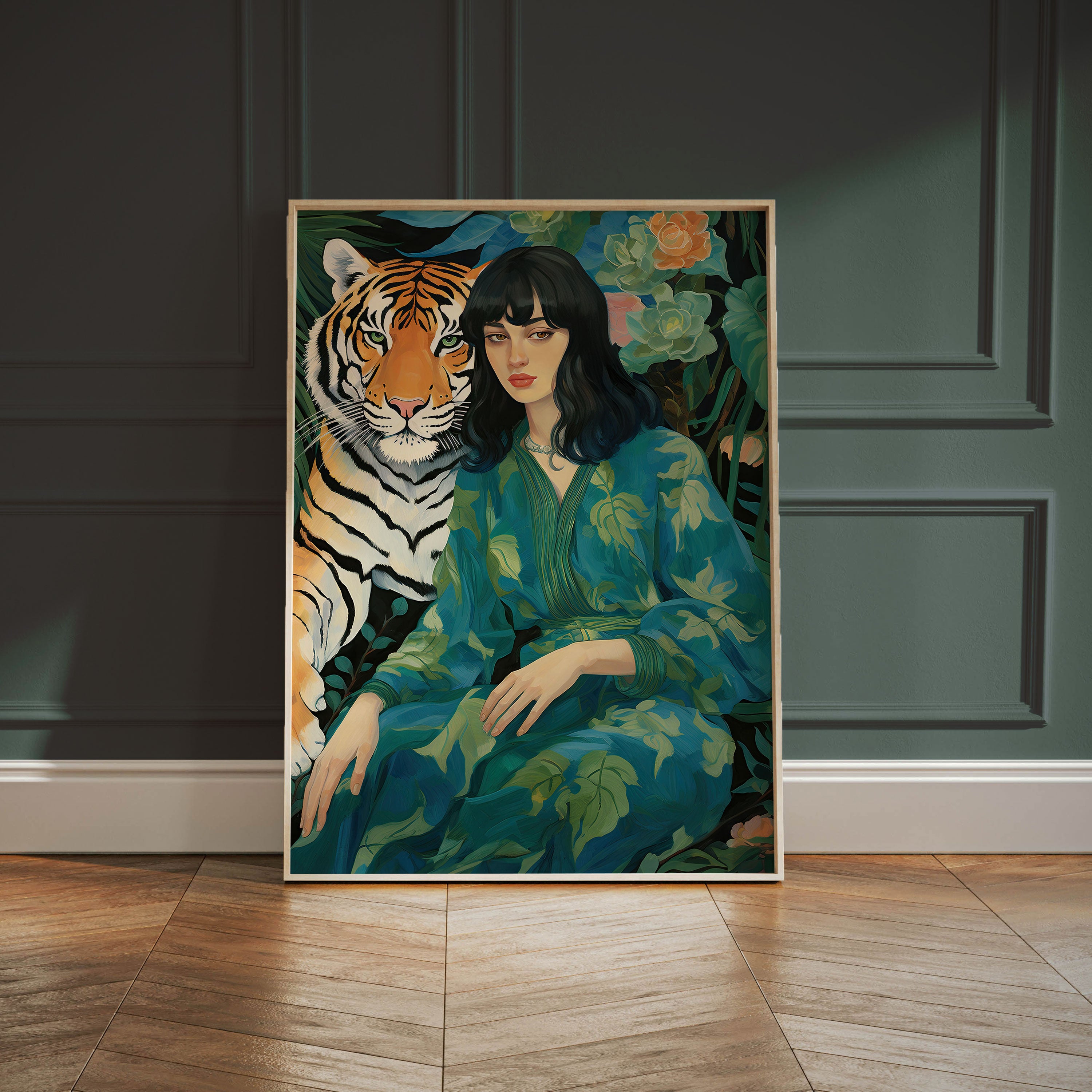 Eclectic Woman with Her Tiger