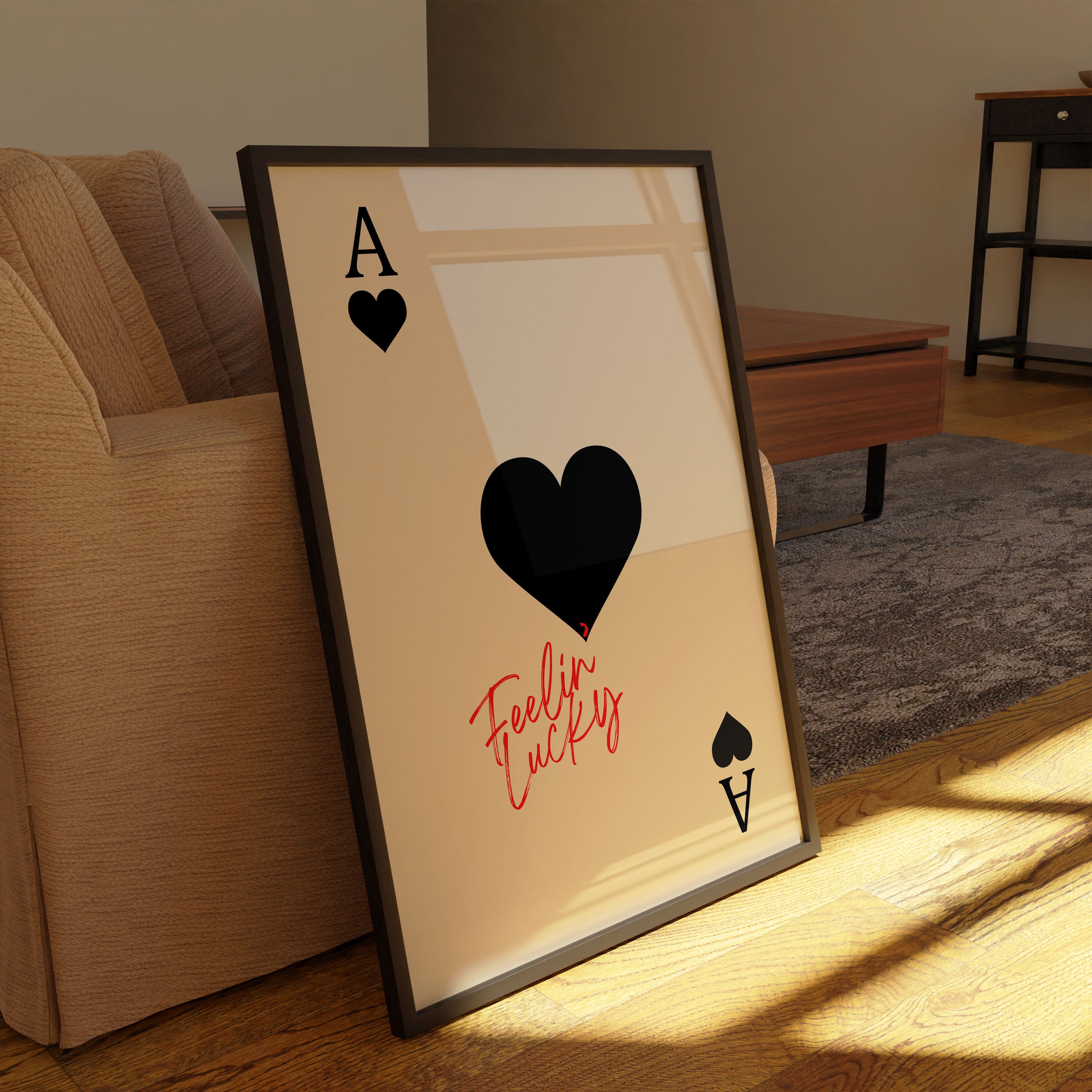 Feelin Lucky Playing Card Print
