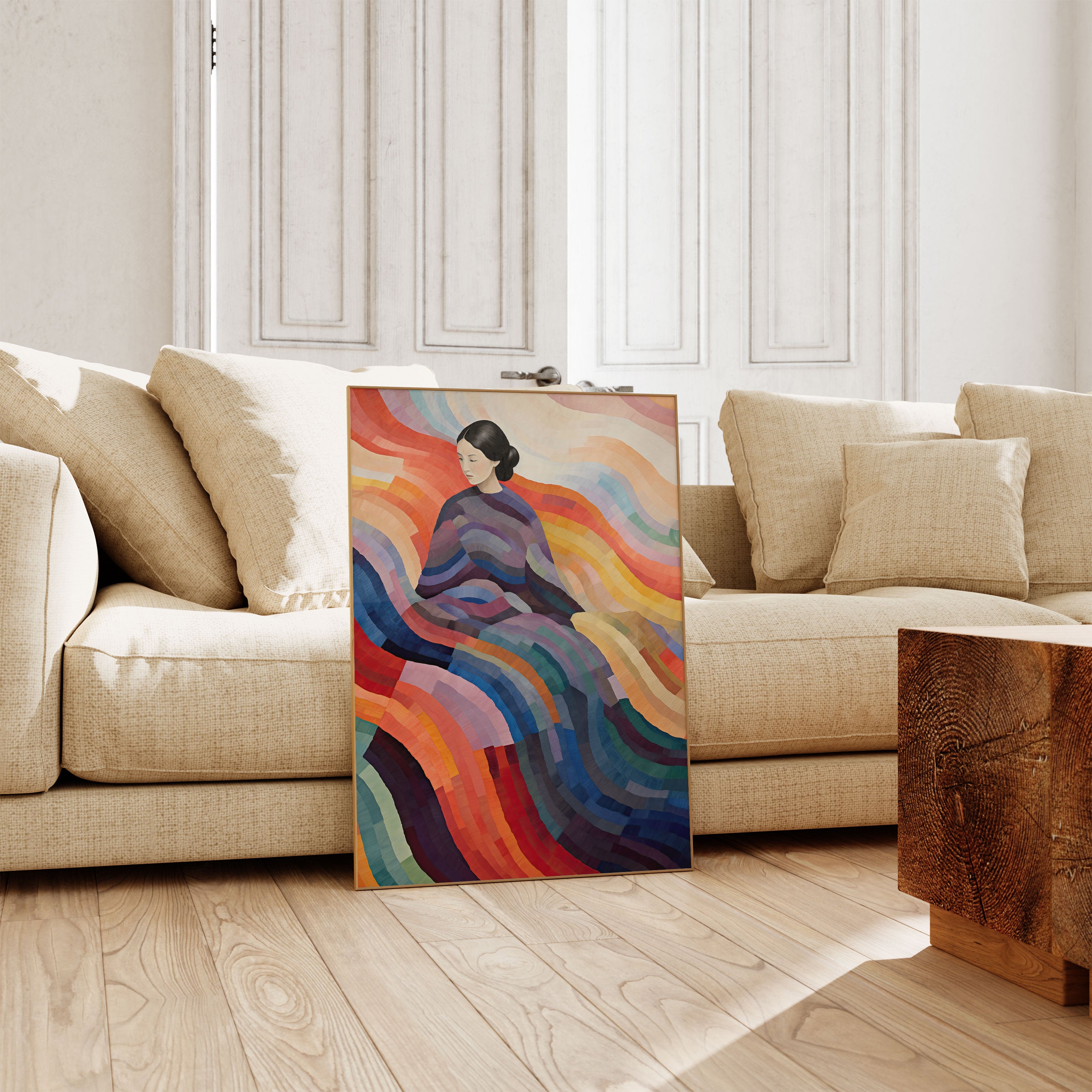 Multicolored Spirit of an Asian Lady