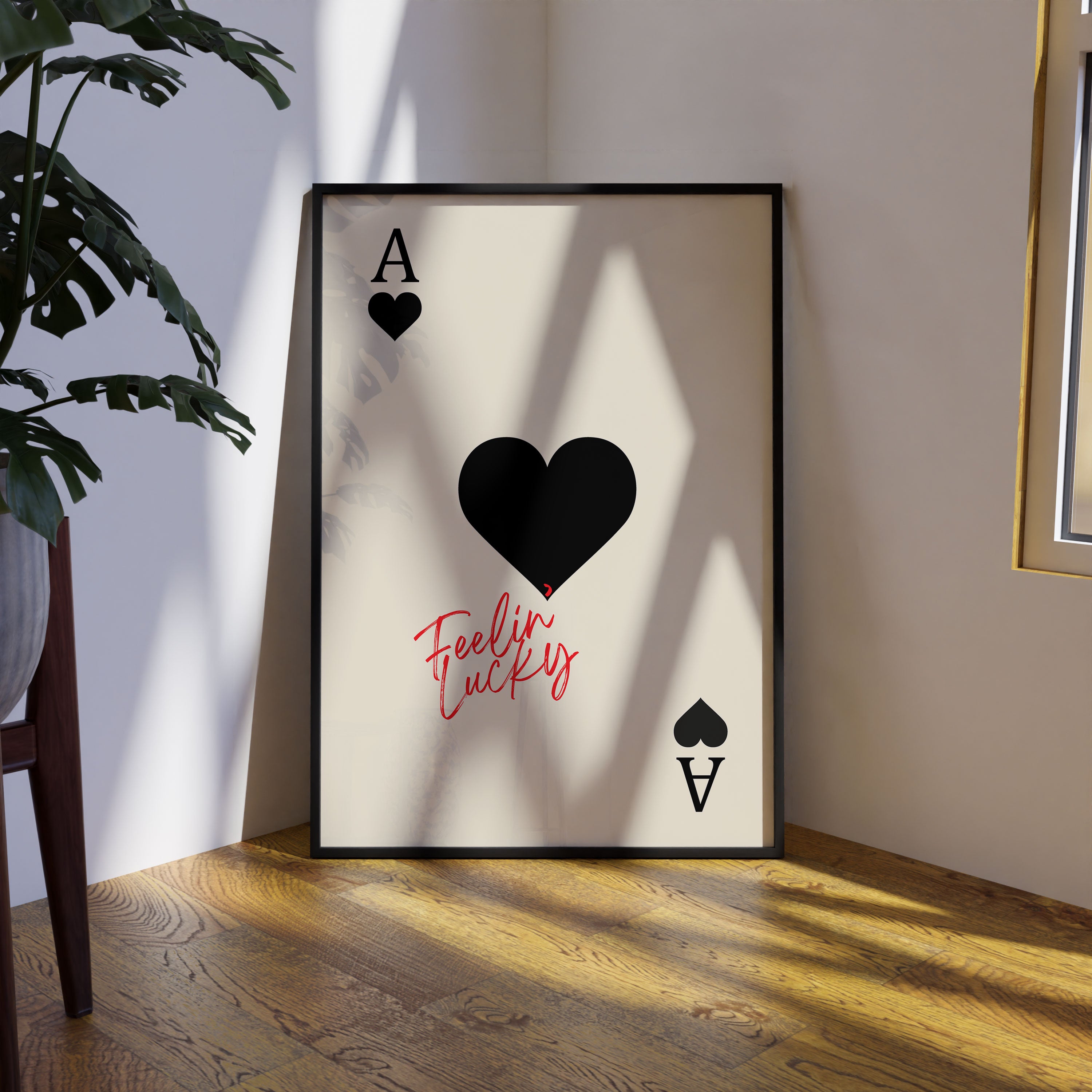 Feelin Lucky Playing Card Print