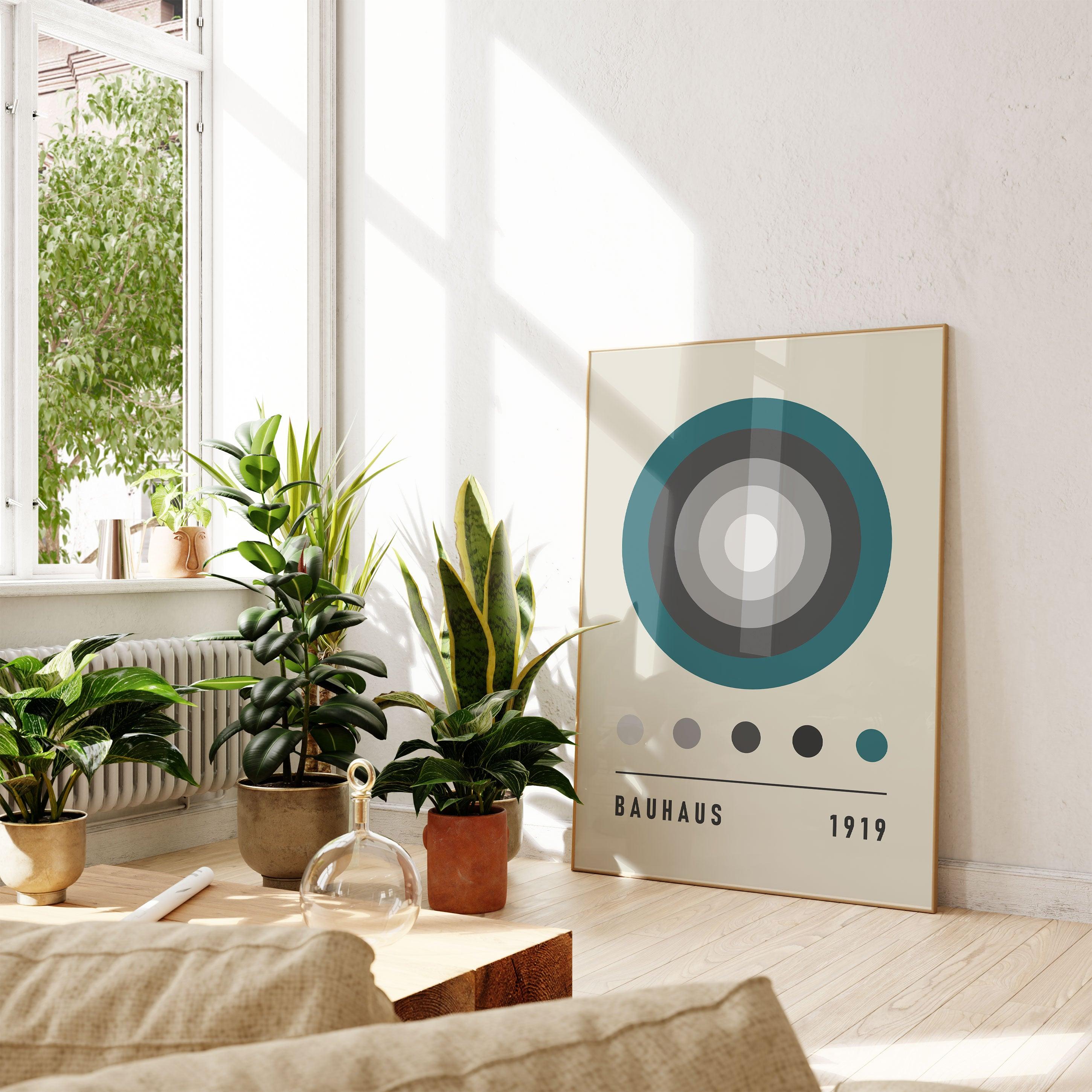 Bauhaus Green Color Code - stravee - Wall Art Print