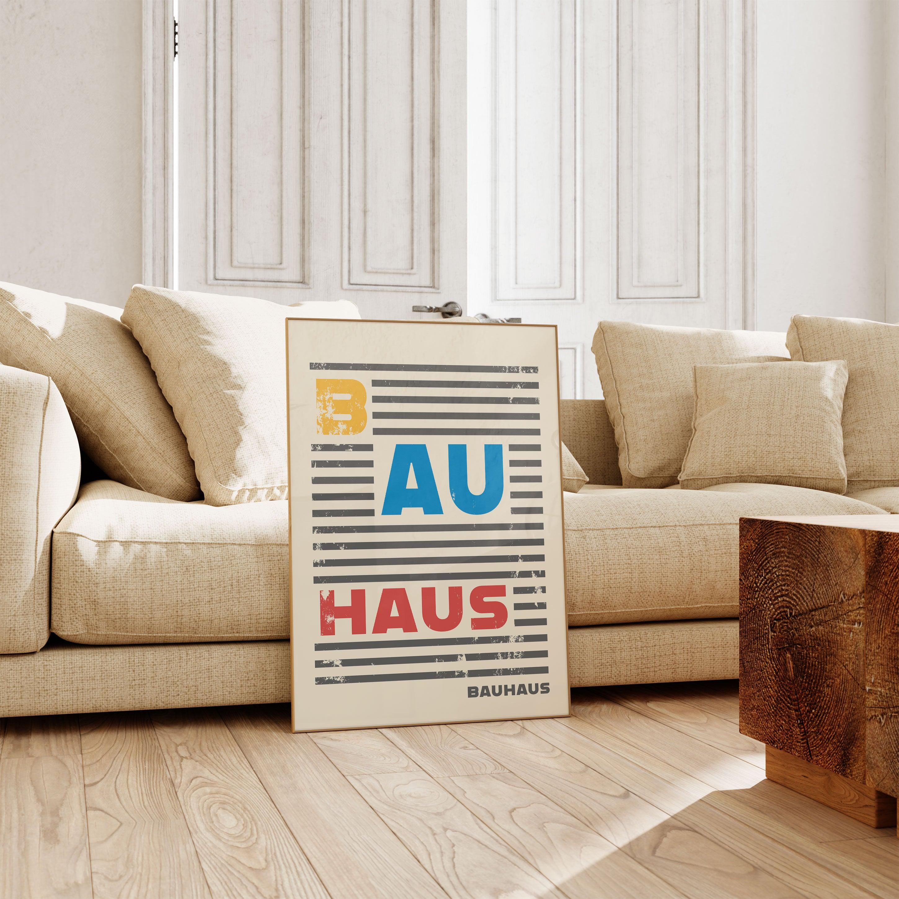 Bauhaus Retro Abstract - stravee - Wall Art Print