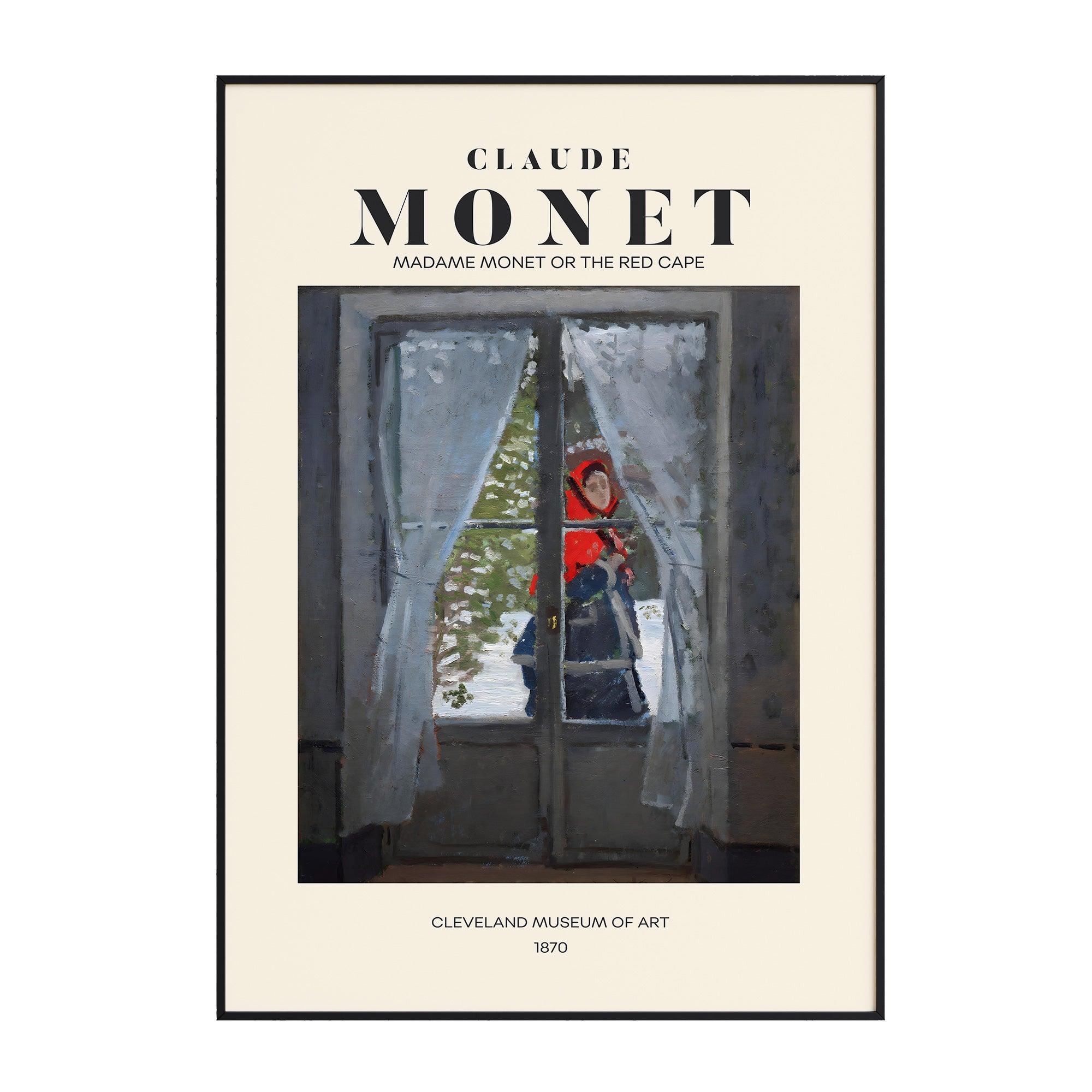 Claude Monet - Madame Monet or The Red Cape - stravee - Wall Art Print