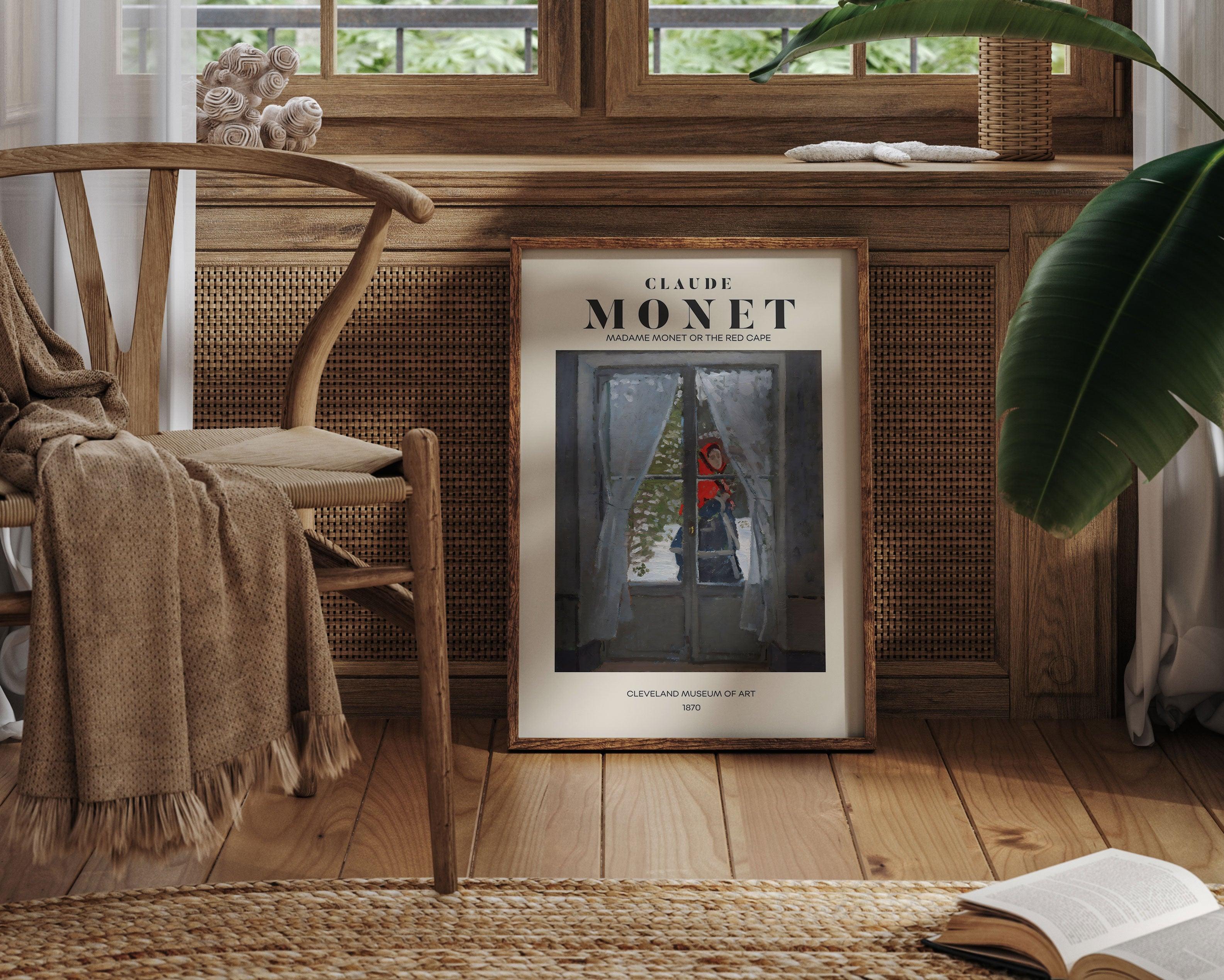 Claude Monet - Madame Monet or The Red Cape - stravee - Wall Art Print