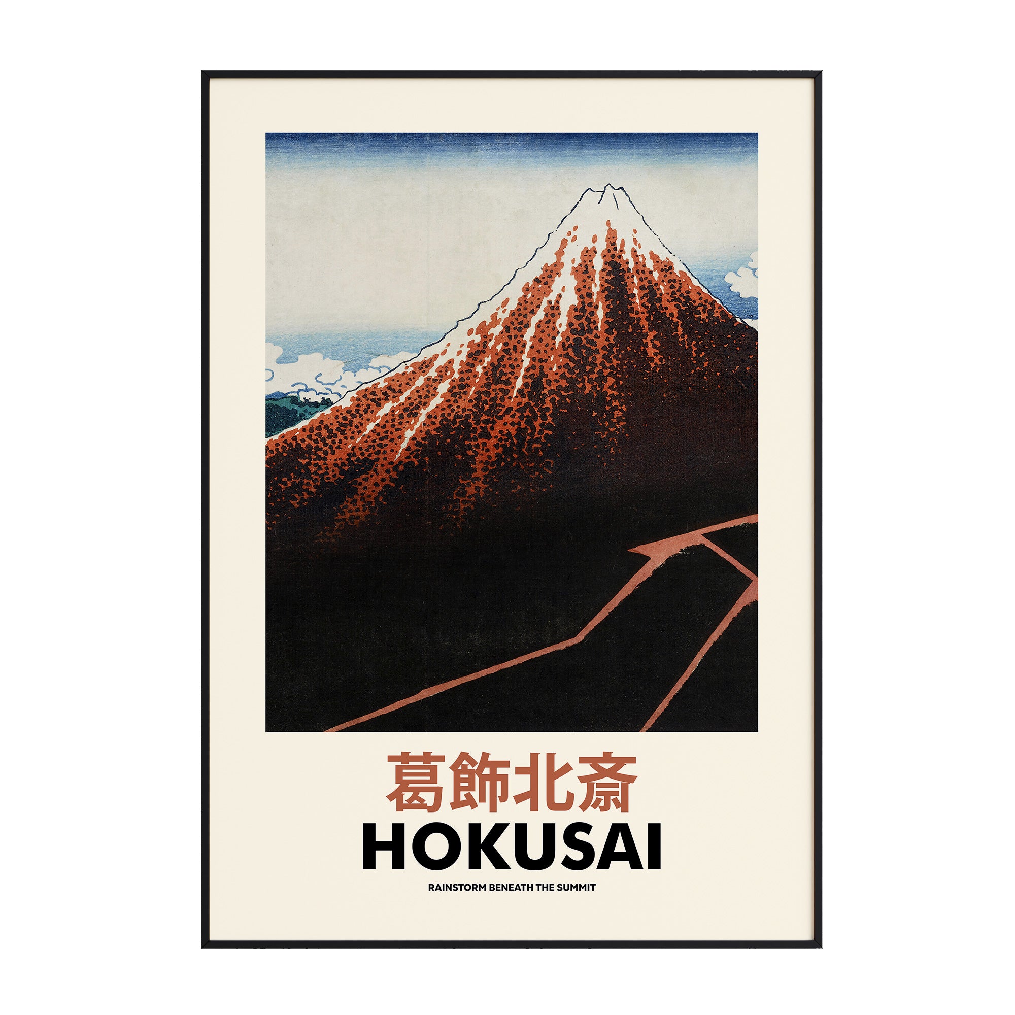 Katsushika Hokusai - Rainstorm Beneath The Summit