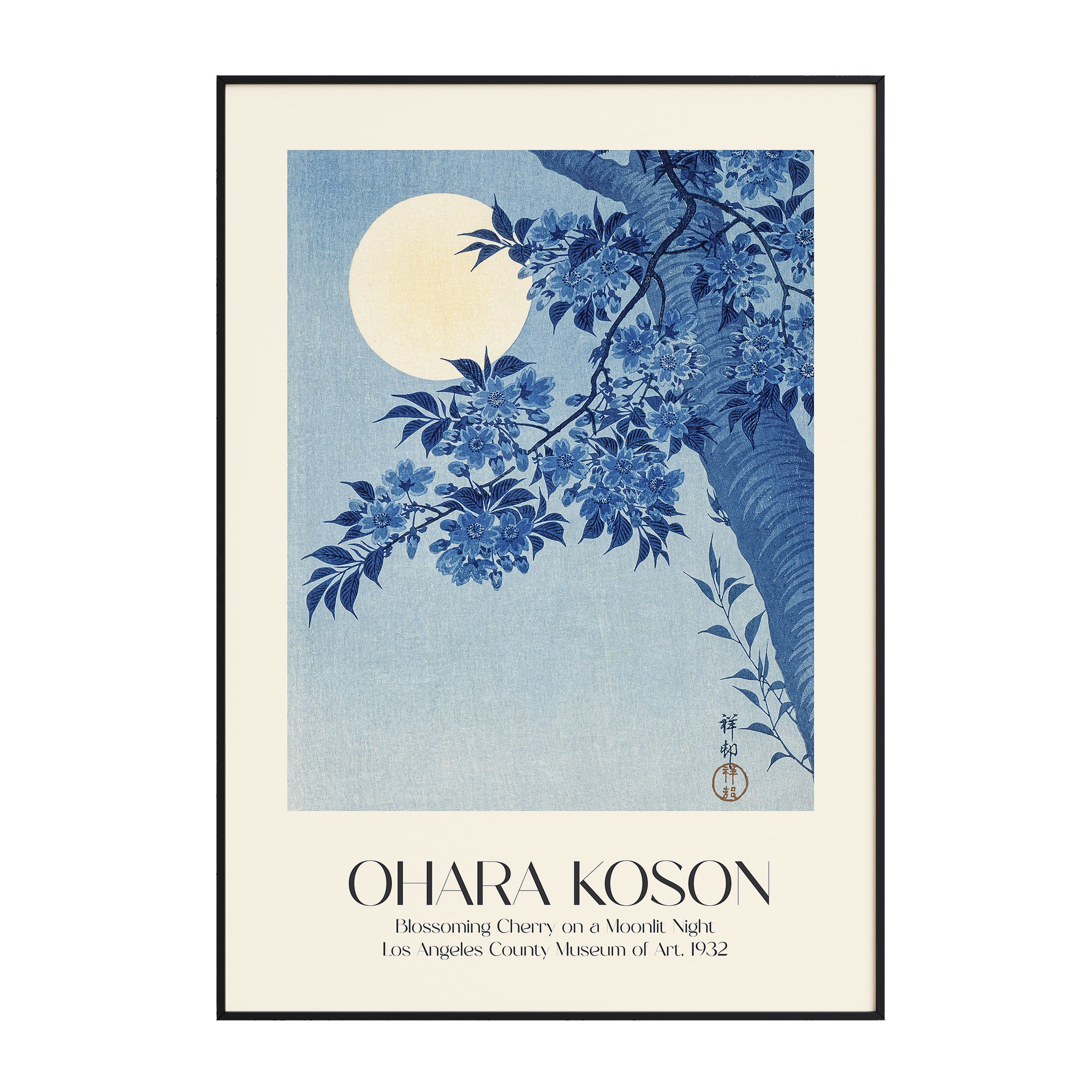 Ohara Koson - Blossoming Cherry on a Moonlit Night