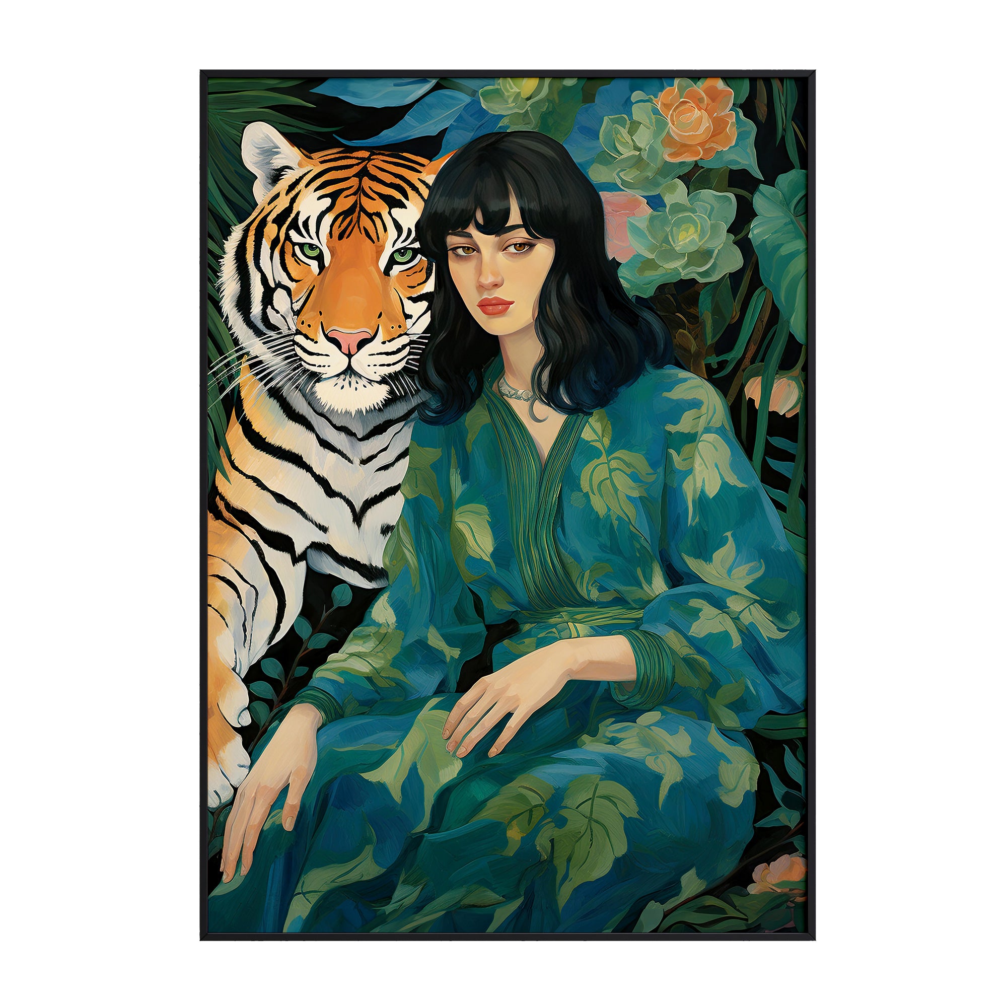 Eclectic Woman with Her Tiger