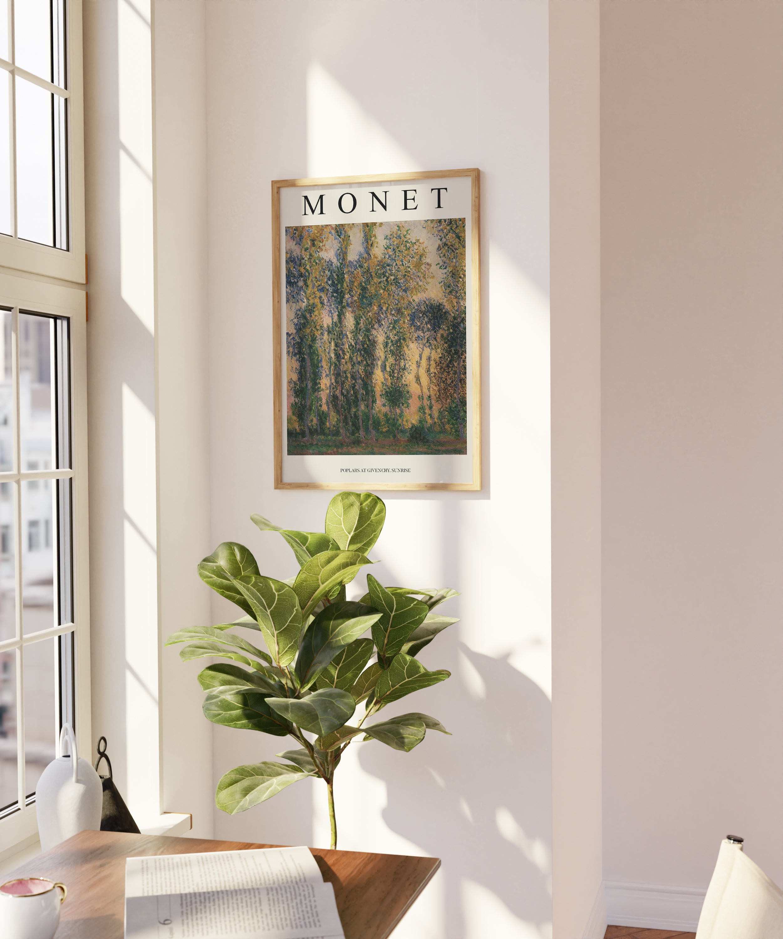 Claude Monet - Poplars At Givenchy, Sunrise