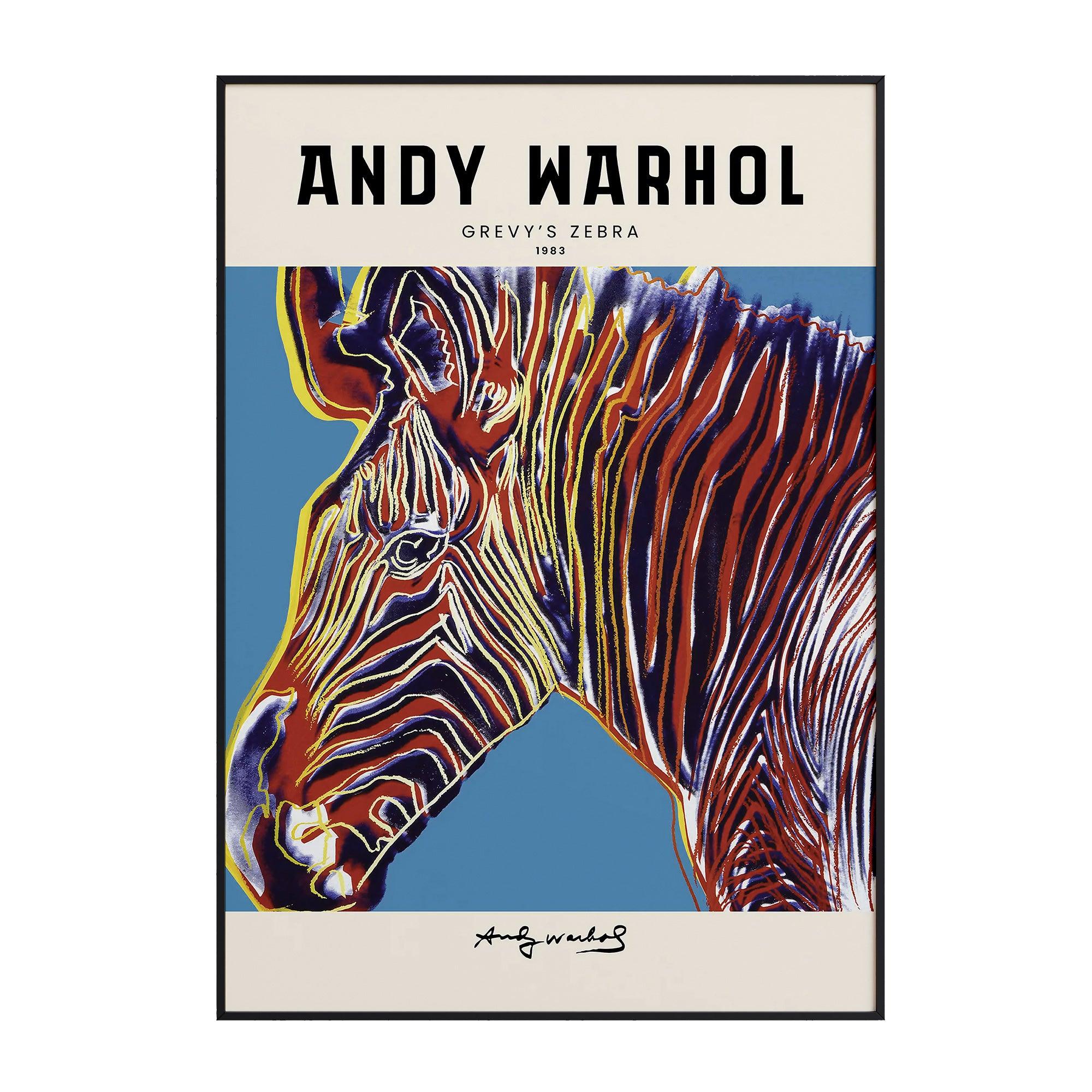 Andy Warhol - Grevy's Zebra - stravee - Wall Art Print