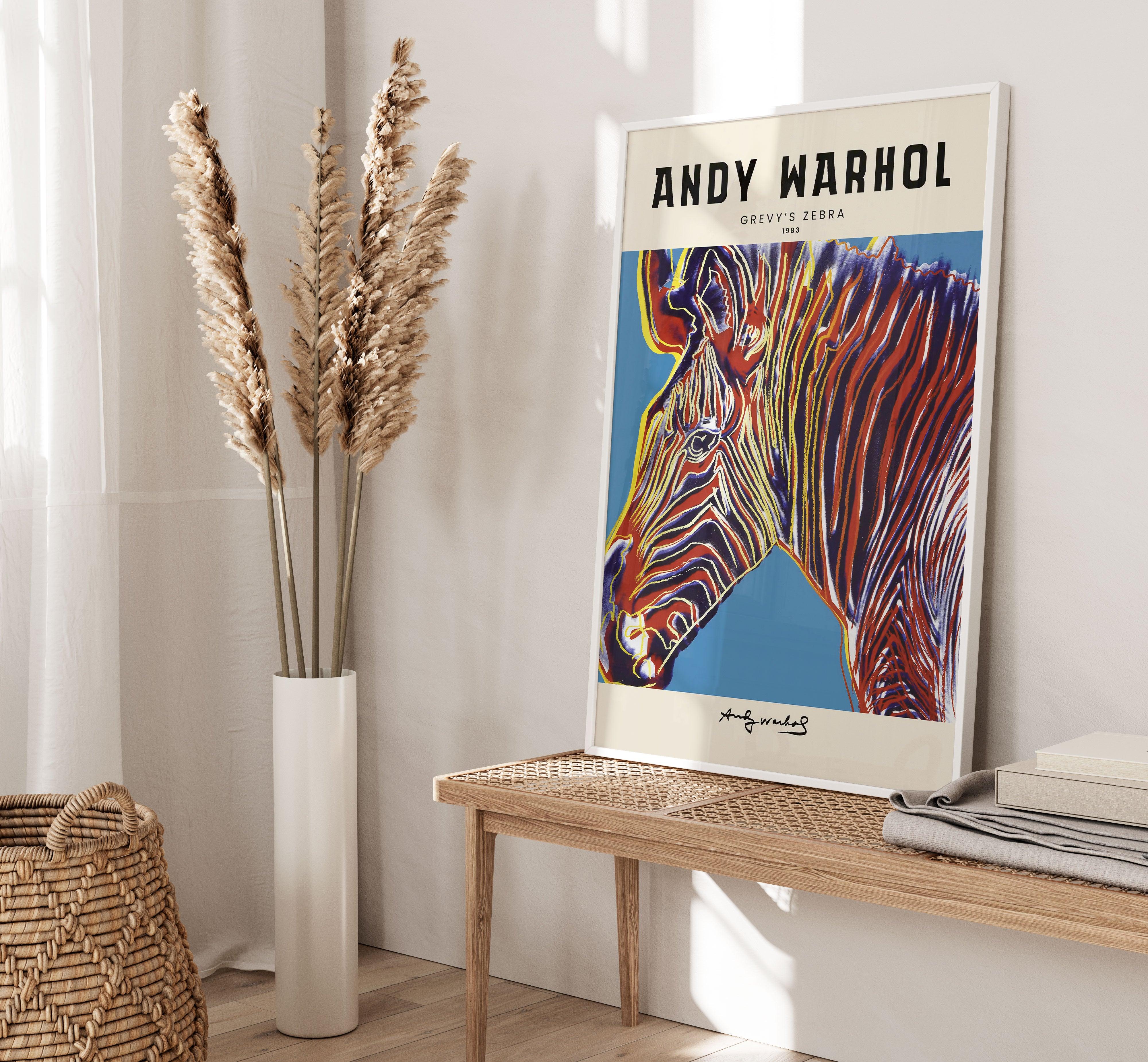 Andy Warhol - Grevy's Zebra - stravee - Wall Art Print