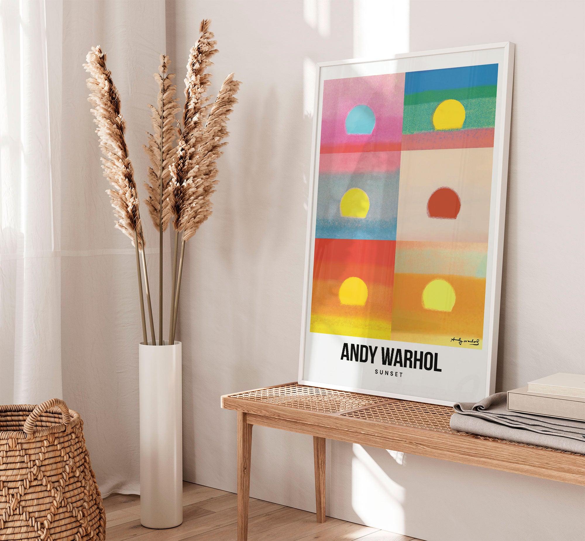 Andy Warhol - Sunset - stravee - Wall Art Print