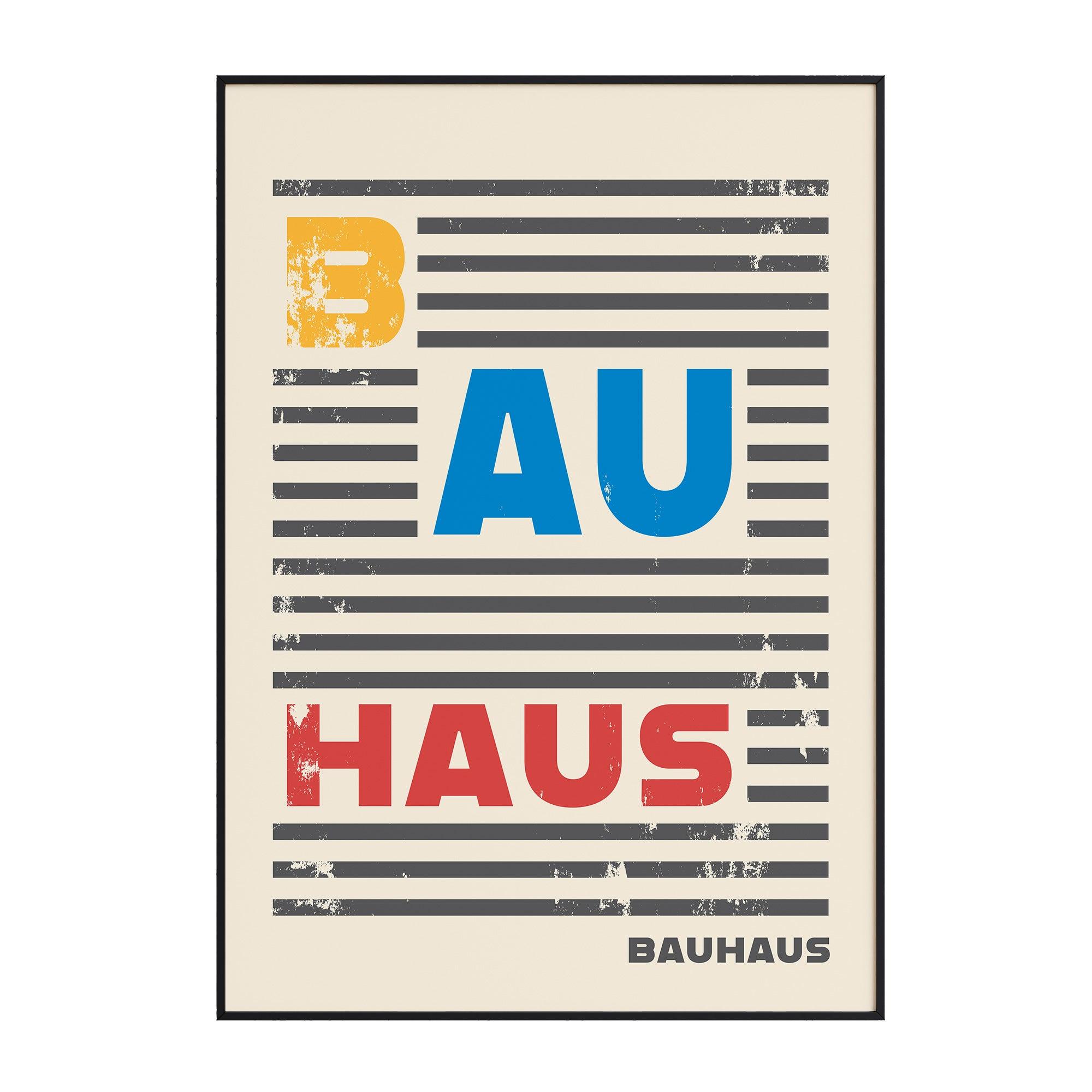 Bauhaus Retro Abstract - stravee - Wall Art Print