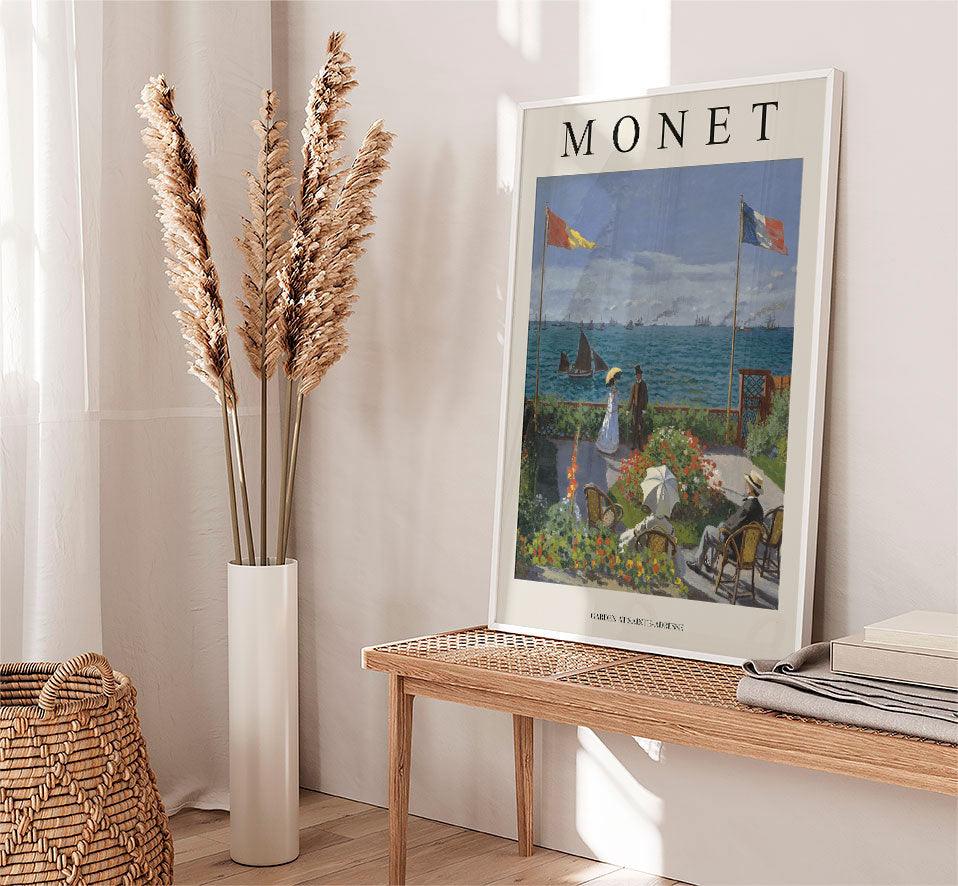 Claude Monet - Garden At Sainte Adresse - stravee - Wall Art Print