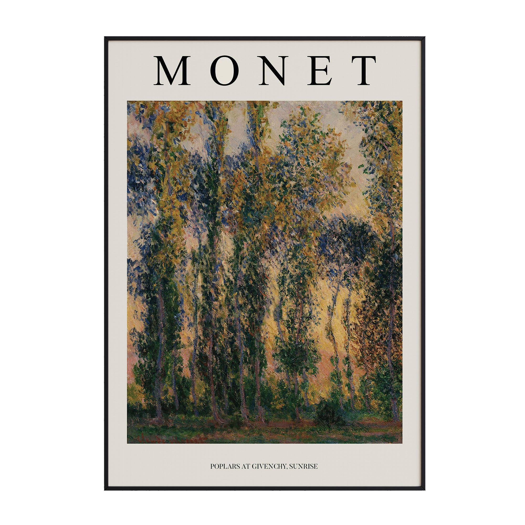 Claude Monet - Poplars At Givenchy, Sunrise