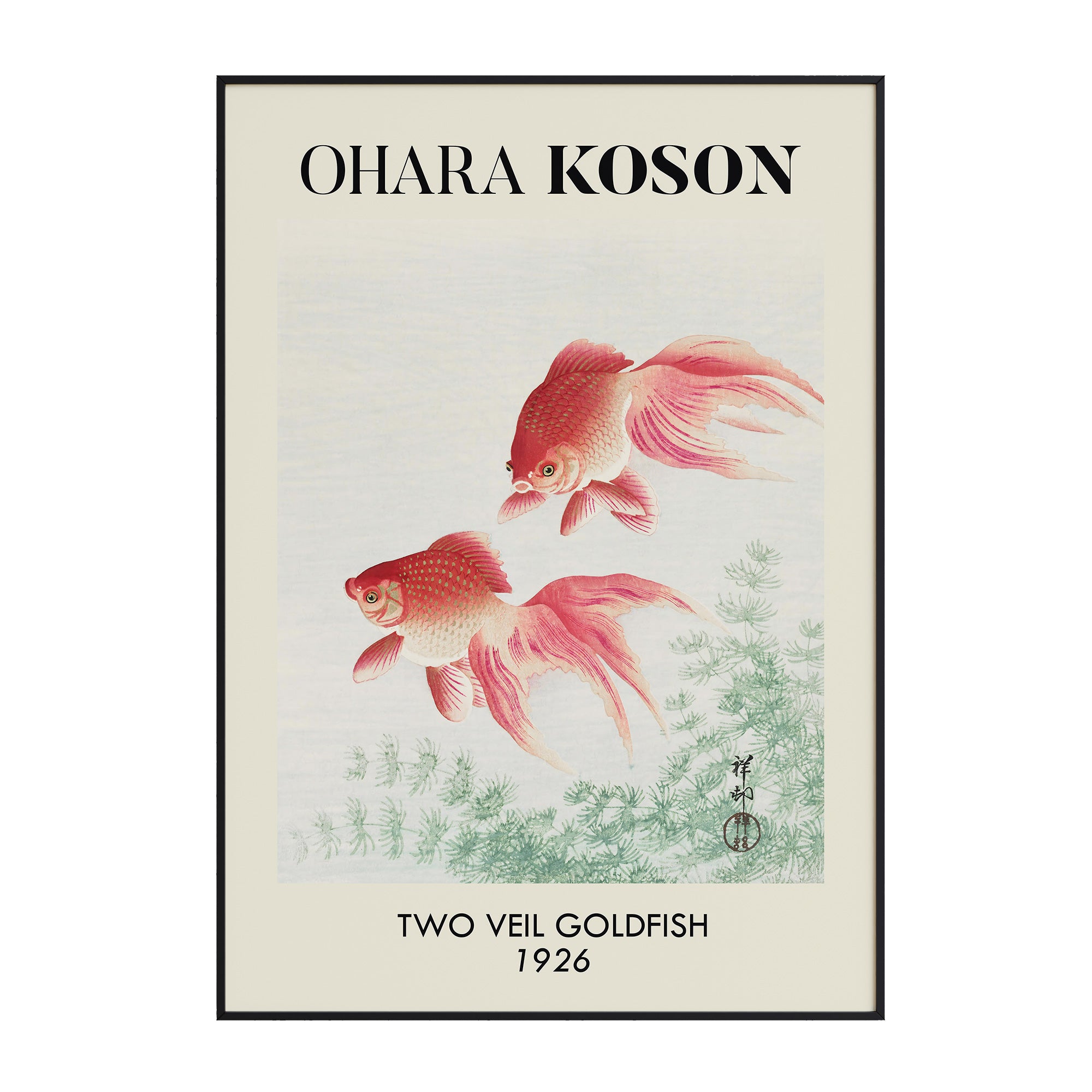 Ohara Koson - Two Veil Goldfish