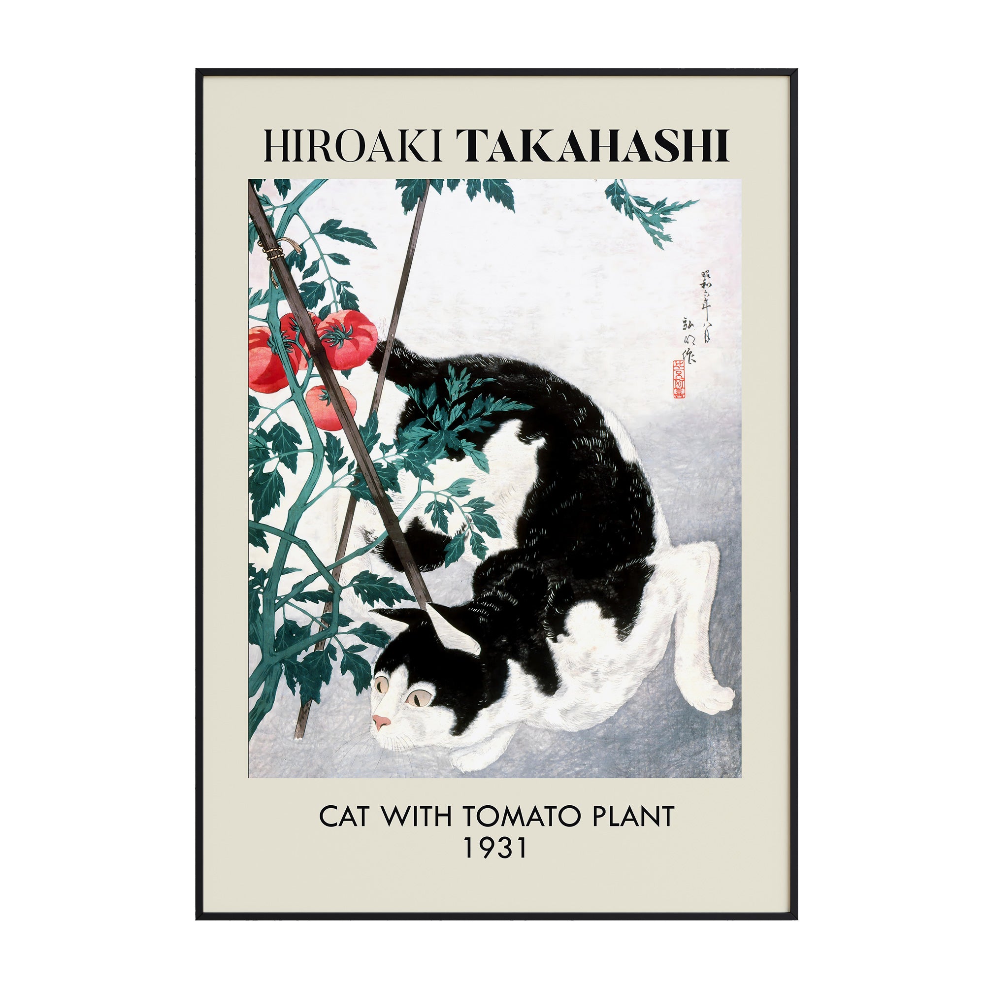 Hiroaki Takahashi - Cat with Tomato Plant